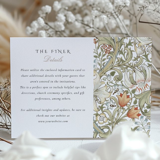The Finer Details Card Lilies William Morris (Creator Uploaded)