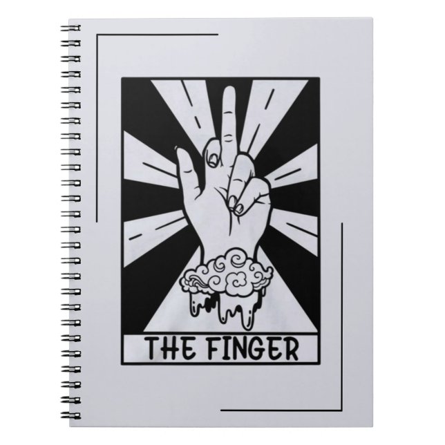 The Finger - Tarot Card  Notebook (Front)