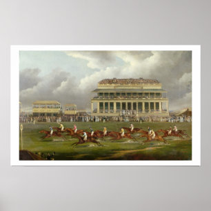 The Finish of the Epsom Derby in 1822 Poster