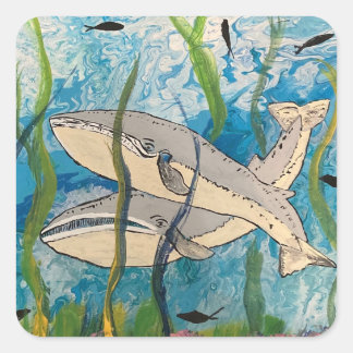 THE FINN WHALES SQUARE STICKER