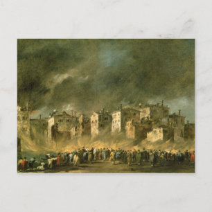 The Fire at San Marcuola (oil on canvas) Postcard