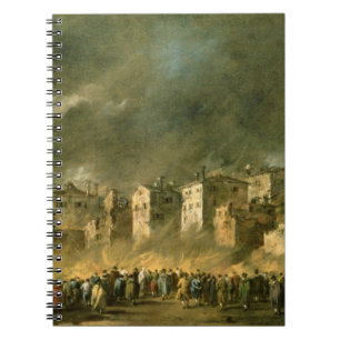 The Fire at San Marcuola (oil on canvas) Spiral Notebook