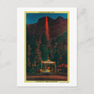 The Fire Fall from Glacier Point Postcard