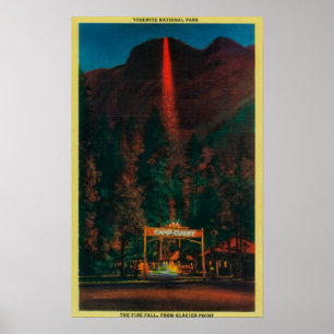 The Fire Fall from Glacier Point Poster