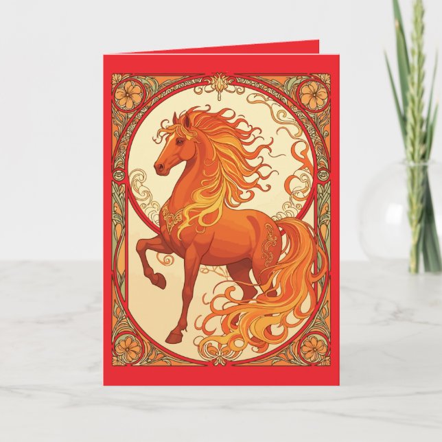 The Fire Horse Card (Front)