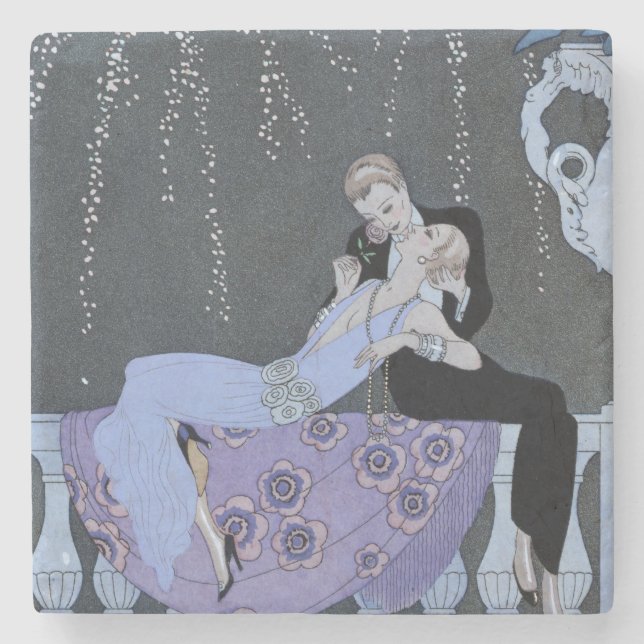 The Fire, illustration for 'Fetes Galantes' by Pau Stone Coaster (Front)