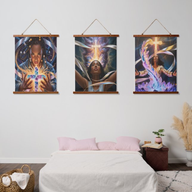 The Fire of Fresh Vision Wood Tapestry (Bedroom)