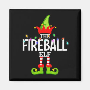 The Fireball Elf Christmas Matching Pajamas Magnet
