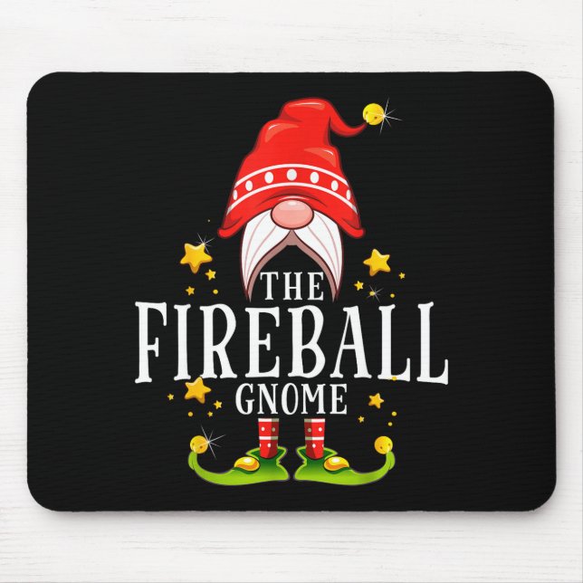 The Fireball Gnome Christmas Matching  Mouse Pad (Front)