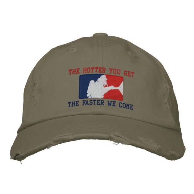 The Firefighter Custom Humourous Embroidery Embroidered Hat (Front)