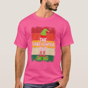 The Firefighter Elf Matching Group Christmas Party T-Shirt