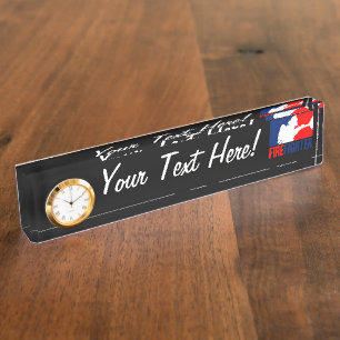 The Firefighter Graphic League Style Nameplate