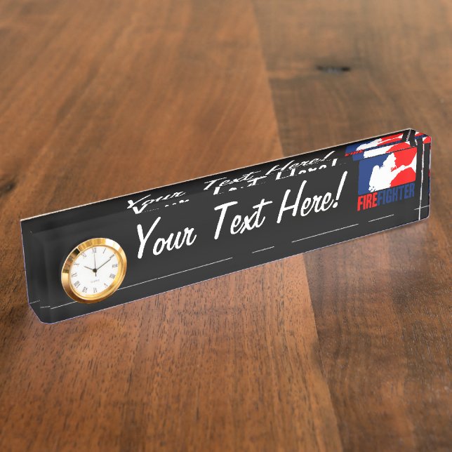 The Firefighter Graphic League Style Nameplate (Side)