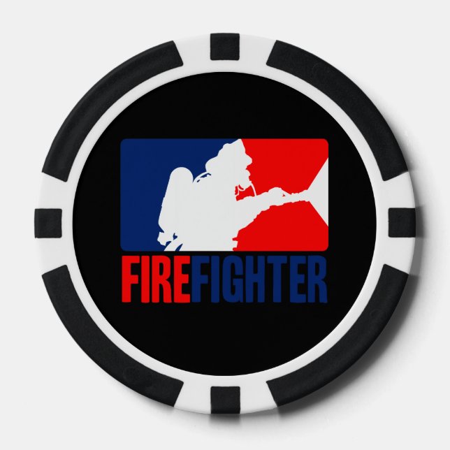 The Firefighter Headliner in Tri-colours Poker Chips (Front)