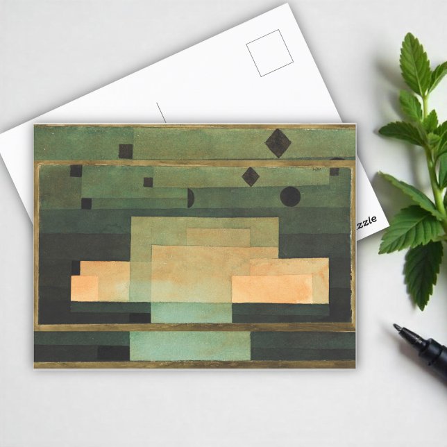 The Firmament Above the Temple, Paul Klee Art Postcard (Creator Uploaded)