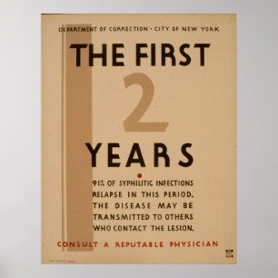 The First 2 Years Vintage Public Health Poster