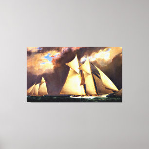 The First America's Cup Race, 1870, Canvas Print
