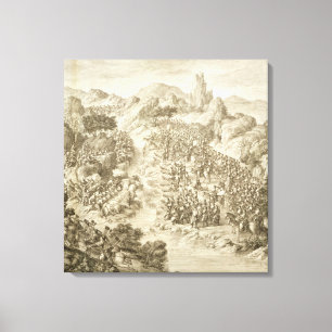 The First Battle between the Chinese Army and that Canvas Print