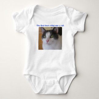 The first born child was a cat baby bodysuit