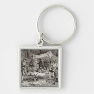 The First Day at Jamestown Key Ring