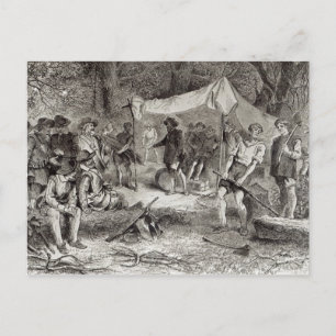 The First Day at Jamestown Postcard