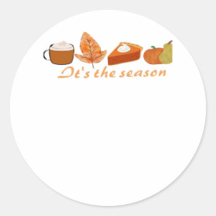 The First Day Of Fall Hello Fall Classic Round Sticker