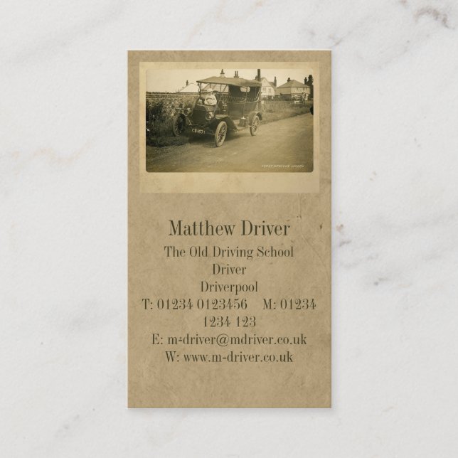 The First Driving Lesson Standard Business Card (Front)