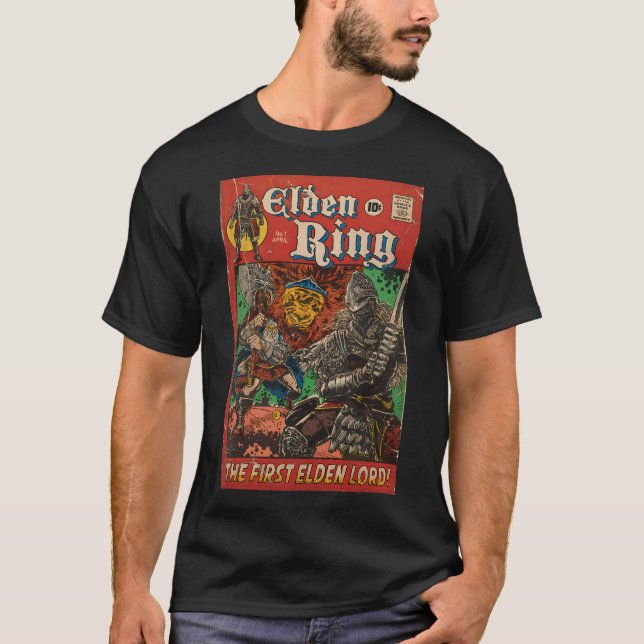 The First Elden Lord - Elden Ring Comic Book Cover T-Shirt (Front)