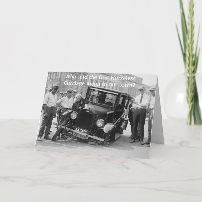 The First Horseless Carriage Card (Front)
