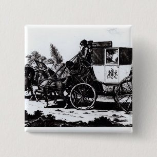 The First Mail Coach, 1784 15 Cm Square Badge