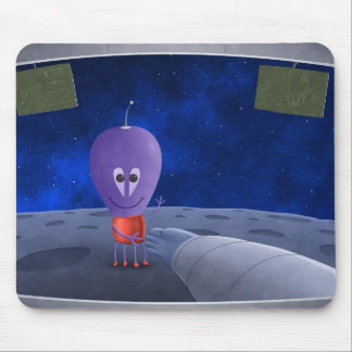 The First Man Welcoming Aliens Mouse Pad