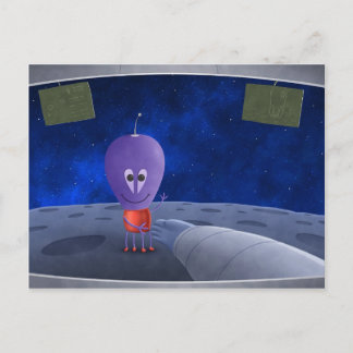 The First Man Welcoming Aliens Postcard