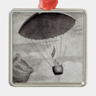 The First Parachute Descent Metal Tree Decoration