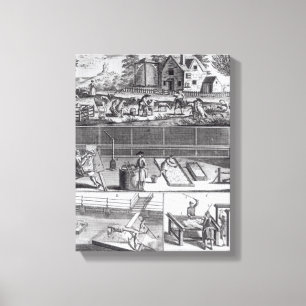 The First Plate of the Woollen Manufacture Canvas Print