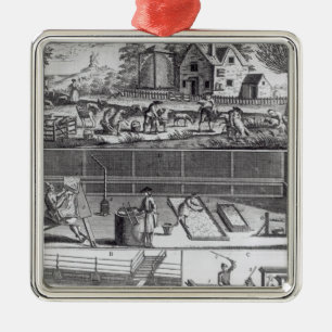 The First Plate of the Woollen Manufacture Metal Tree Decoration