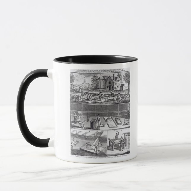 The First Plate of the Woollen Manufacture Mug (Left)