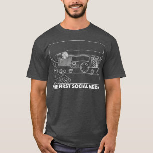 The First Social Media Ham Radio Operator Funny T-Shirt