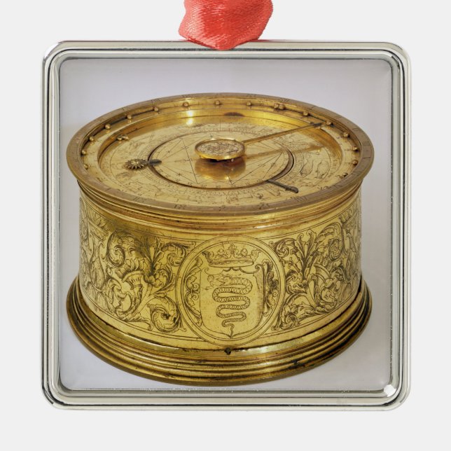 The first spring driven clock with fusee, 1525 metal tree decoration (Front)