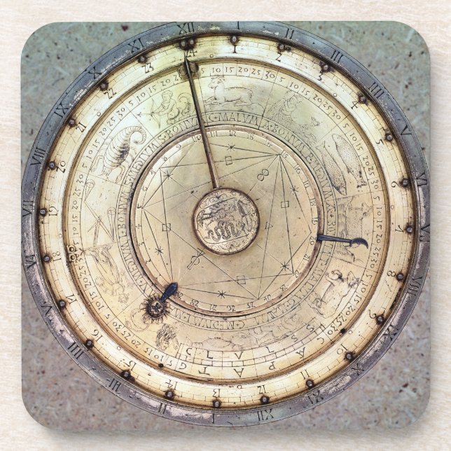 The first spring driven clock with fusee, view of coaster (Front)