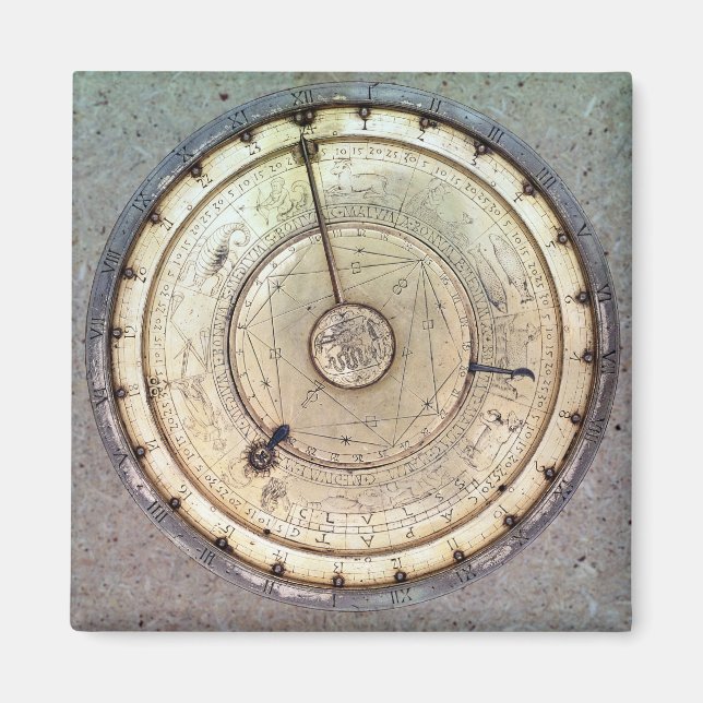 The first spring driven clock with fusee, view of magnet (Front)