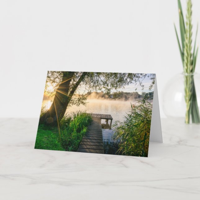 The First Sunrays at Wesslinger See Card (Front)