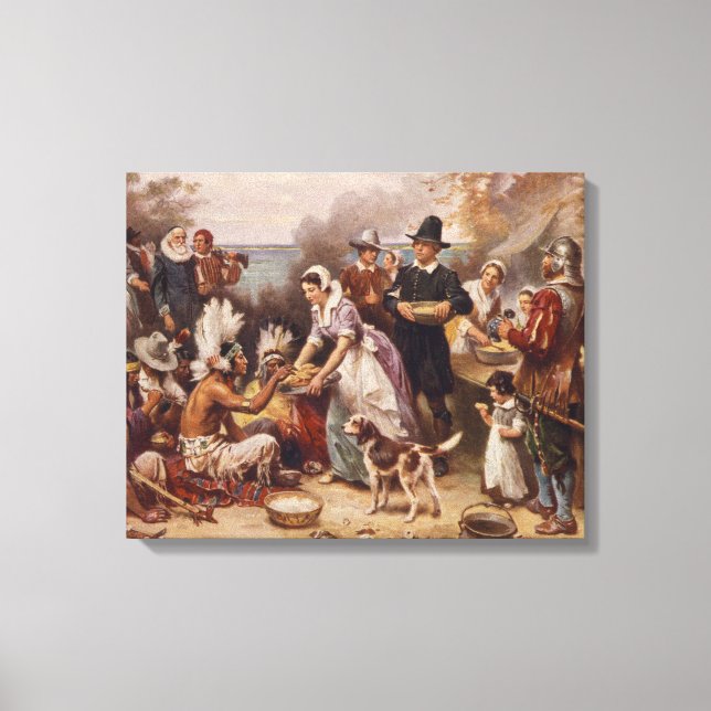 The first Thanksgiving 1621 | c.1932 Canvas Print (Front)