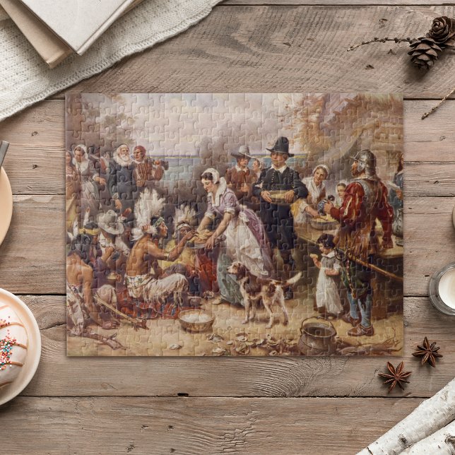 The first Thanksgiving 1621 | c.1932 Jigsaw Puzzle (Creator Uploaded)