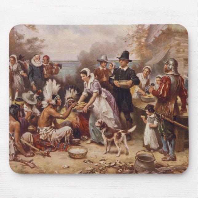 The first Thanksgiving 1621 | c.1932 Mouse Pad (Front)