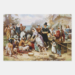 The First Thanksgiving, 1621, Wrapping Paper Sheet