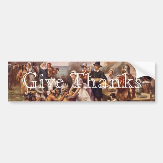 The First Thanksgiving Bumper Sticker (Front)