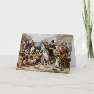 The First Thanksgiving Holiday Card