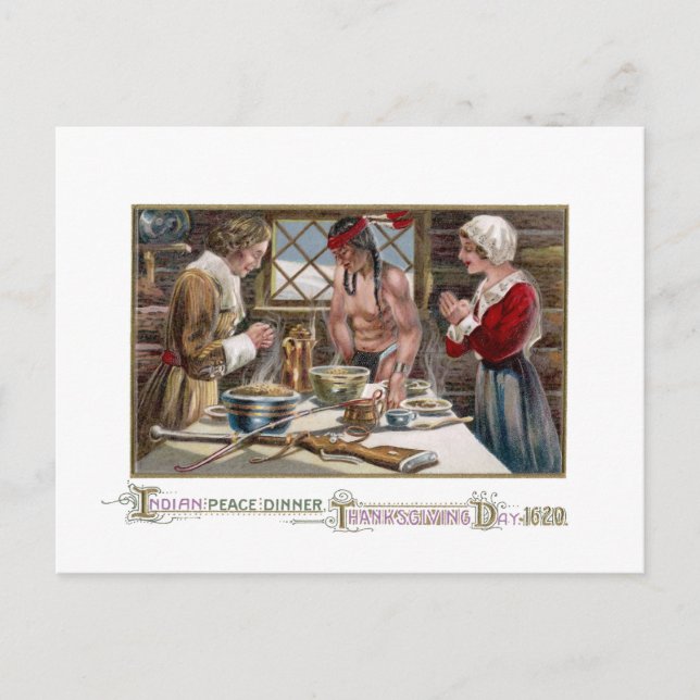 The First Thanksgiving Holiday Postcard (Front)