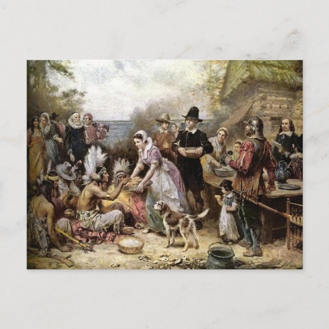 The First Thanksgiving Postcard (Front)