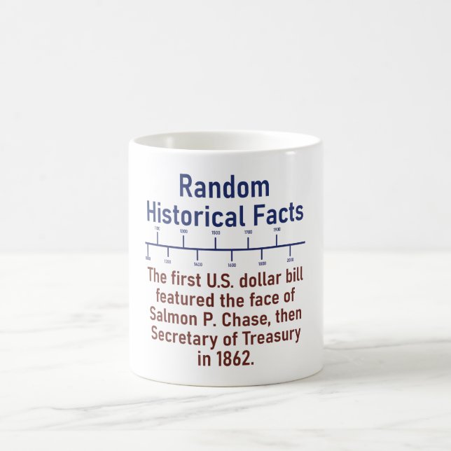 The First US Dollar Bill  - History Fact Coffee Mug (Center)